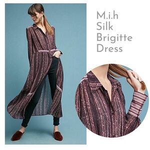 Anthropologie M.i.h. silk georgette Brigitte dress size small